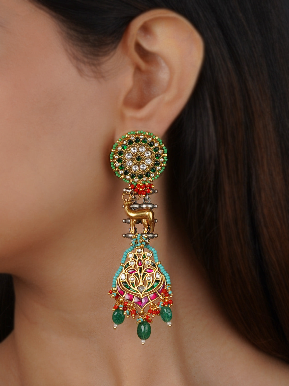 Multicolor Tribal Earrings - EK-SFEAR413M