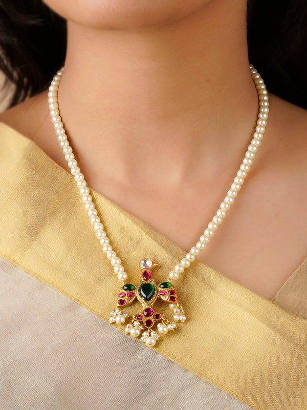 MO-N7 - Multicolor Gold Plated Moissanite Necklace