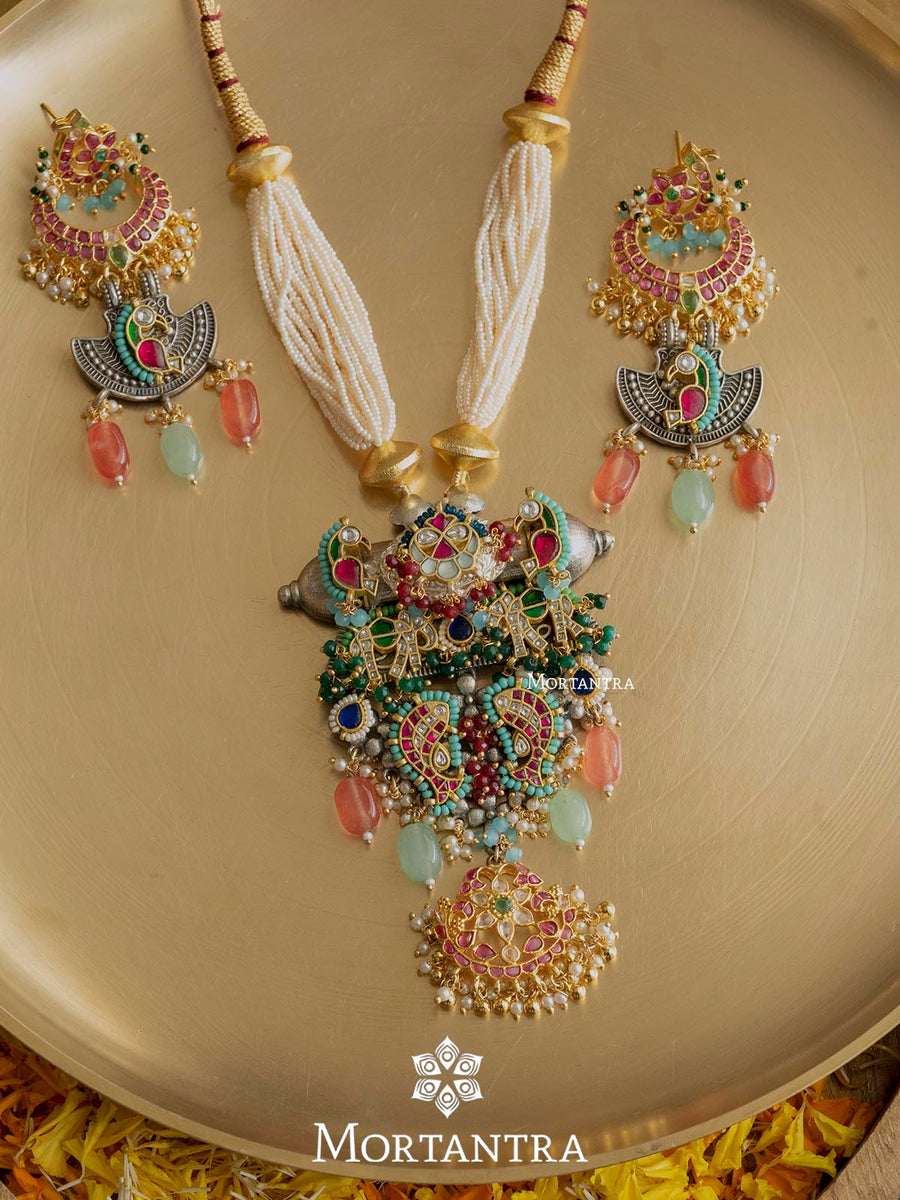 MRS390M Multicolor Mishr Necklace Set Mortantra