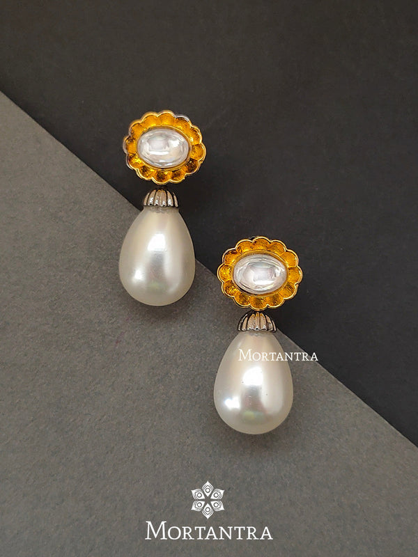 CZEAR401GSLA - Faux Diamond Earrings