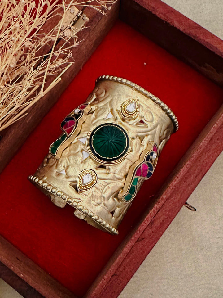 CC-BRAC4M - Multicolor Gold Plated Mishr Bracelet