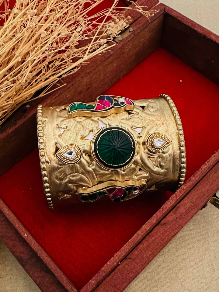 CC-BRAC4M - Multicolor Gold Plated Mishr Bracelet