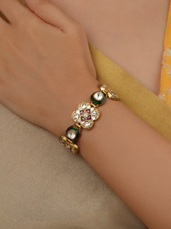 Gold Plated Contemporary Bracelet (1 Piece) - CC-BRAC7