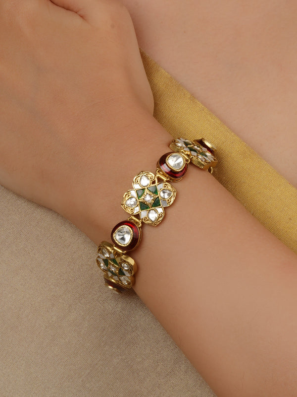 Gold Plated Contemporary Bracelet (1 Piece) - CC-BRAC7