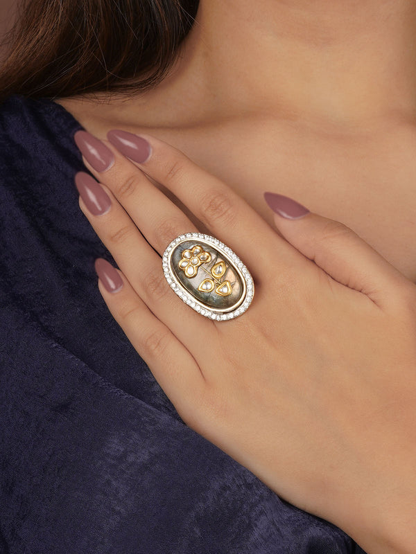 Gold Plated Contemporary Ring - CC-RNG22