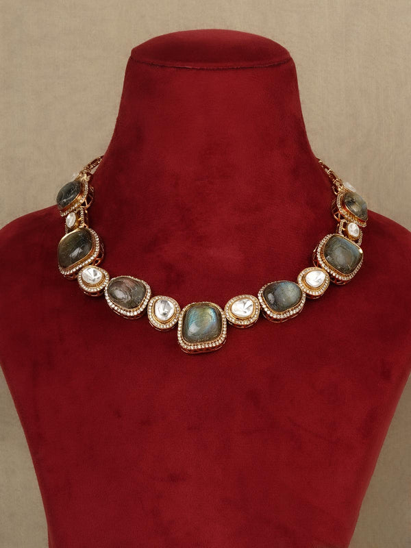 Gold Plated Contemporary Necklace Set - CC-S41
