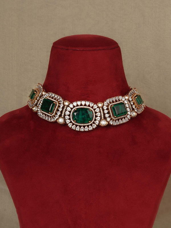 Gold Plated Contemporary Necklace Set - CC-S43