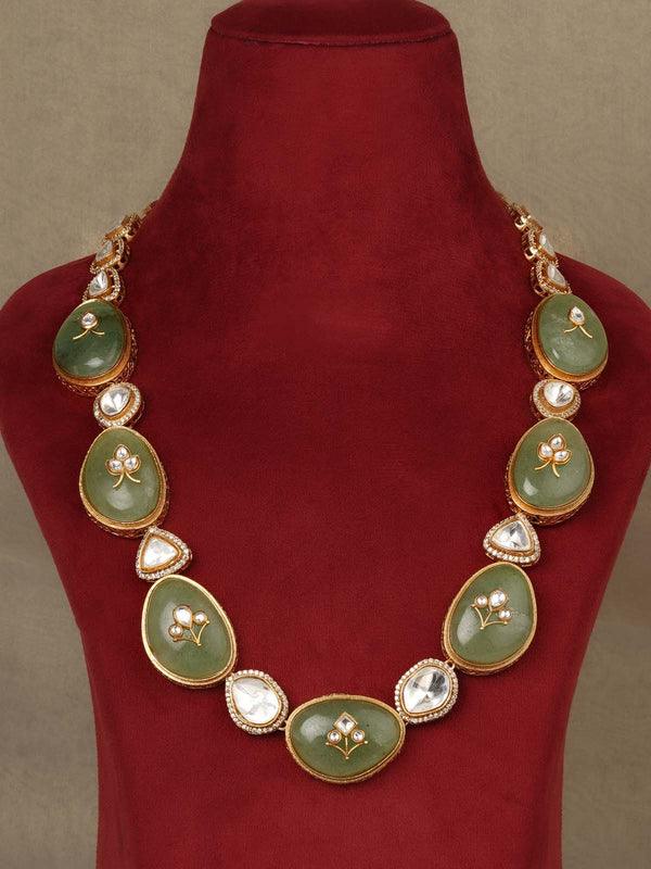 Gold Plated Contemporary Necklace Set - CC-S44