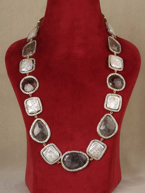 Gold Plated Contemporary Necklace Set - CC-S46