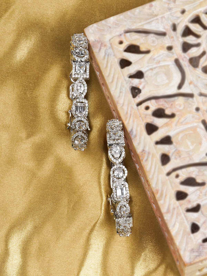 CZBANGLE58 - Faux Diamond Bangle