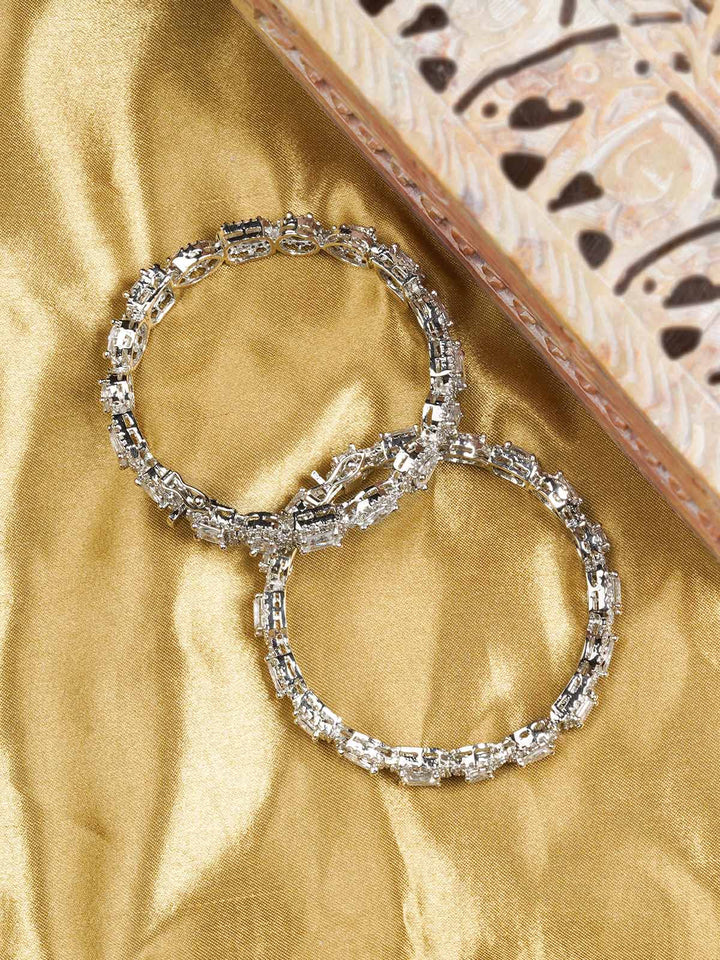 CZBANGLE58 - Faux Diamond Bangle