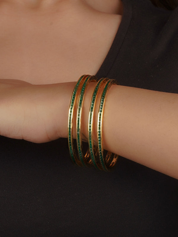 Faux Diamond Bangles (Set of 4) - CZBANGLE73