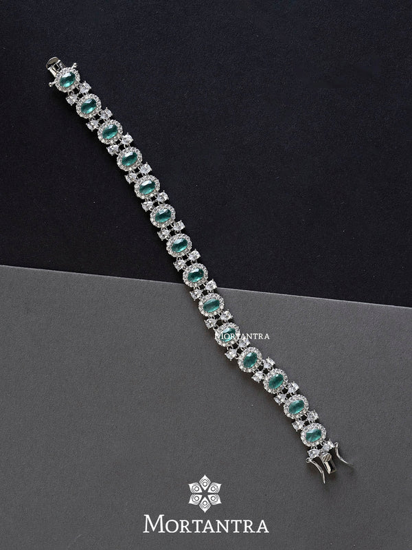 CZBRAC86GR - Faux Diamond Bracelet