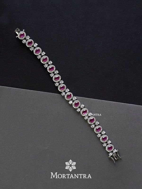 CZBRAC86P - Faux Diamond Bracelet