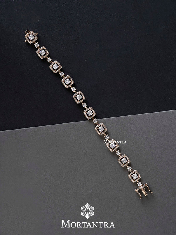 CZBRAC87RG - Faux Diamond Bracelet