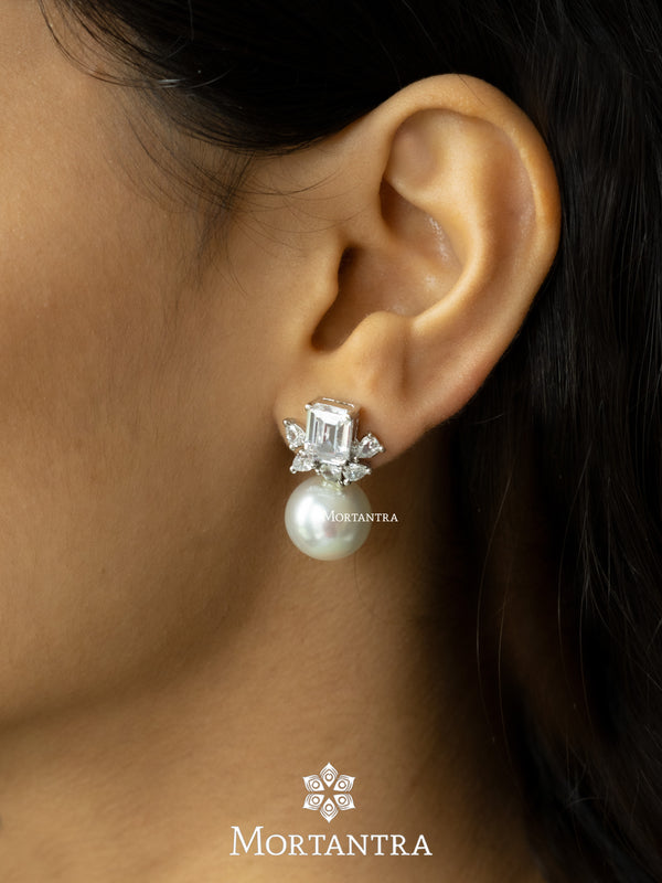 CZEAR349 - Faux Diamond Earrings