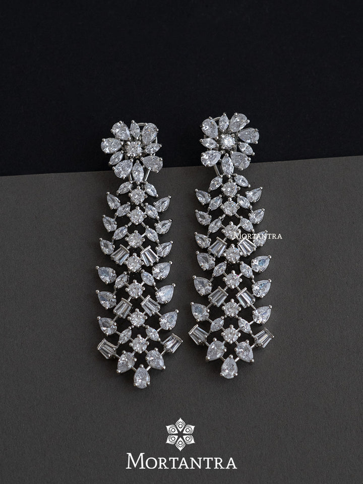 CZEAR493 - Faux Diamond Earrings