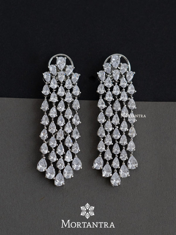 CZEAR495 - Faux Diamond Earrings