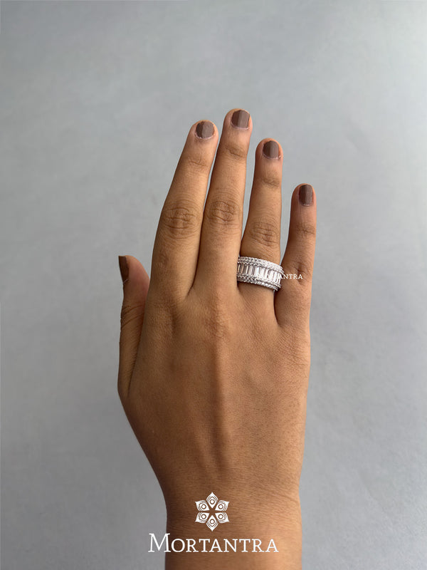 CZRNG75 - White Color Faux Diamond Ring