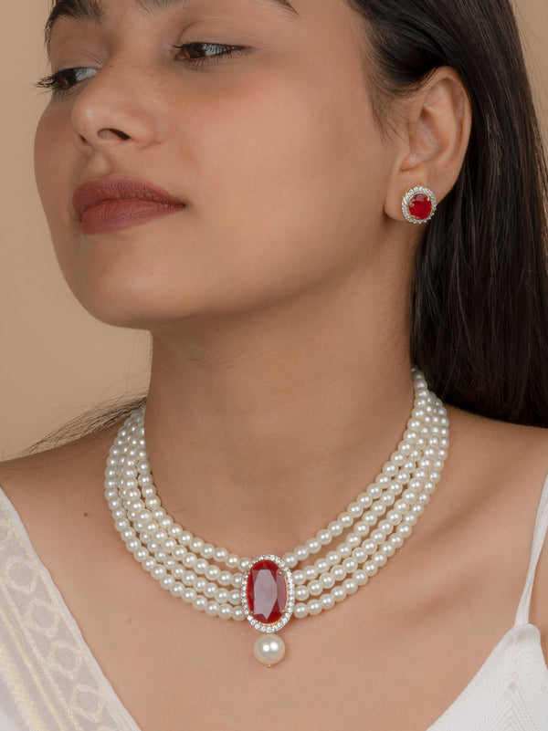 CZSET139P - Faux Diamond Necklace Sets