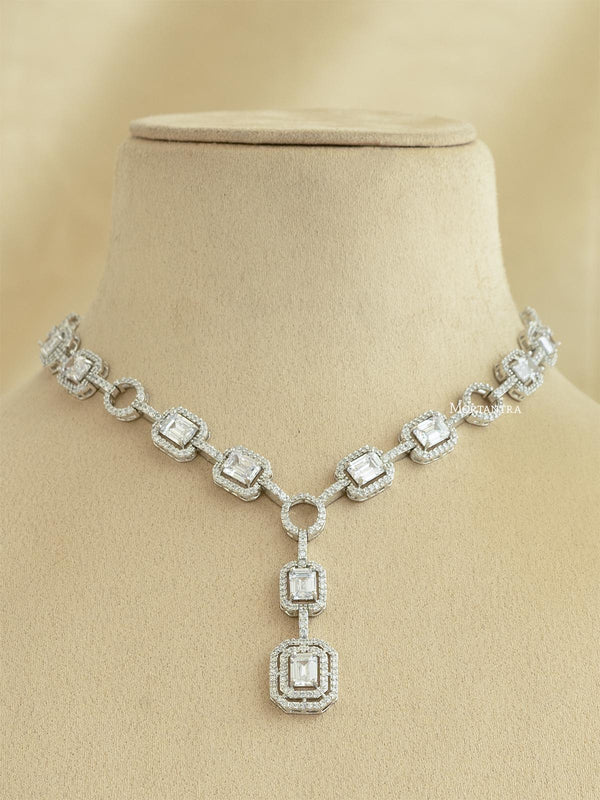 CZSET282 - Faux Diamond Necklace Set