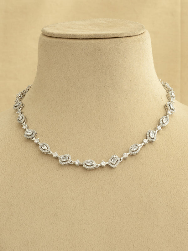 CZSET283 - Faux Diamond Necklace Set