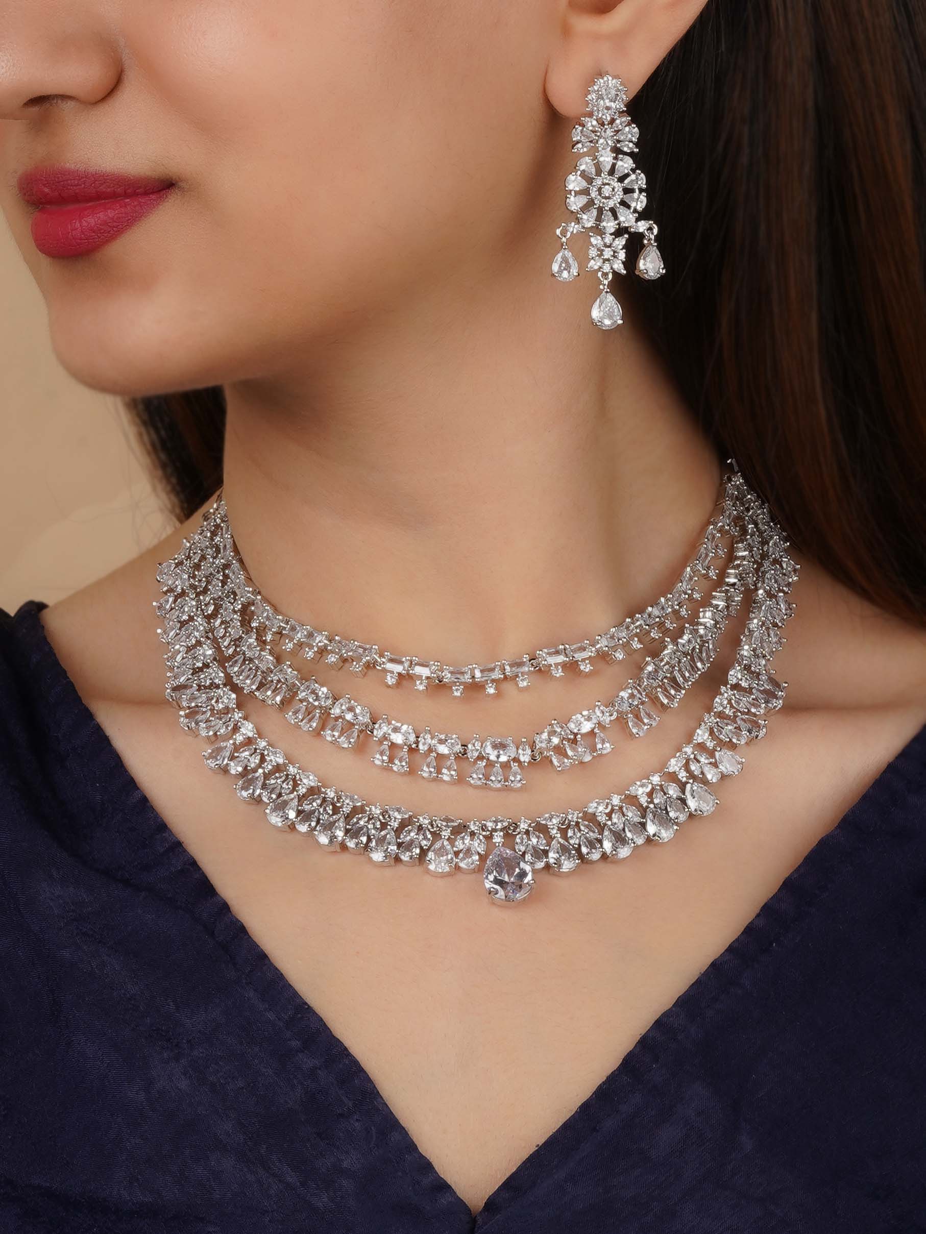 Diamond look artificial fashion jewellery