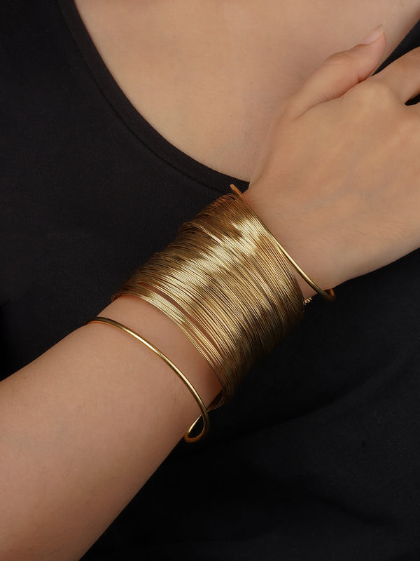 Gold Plated Tribal Bangles - EK-SFBANGLE50