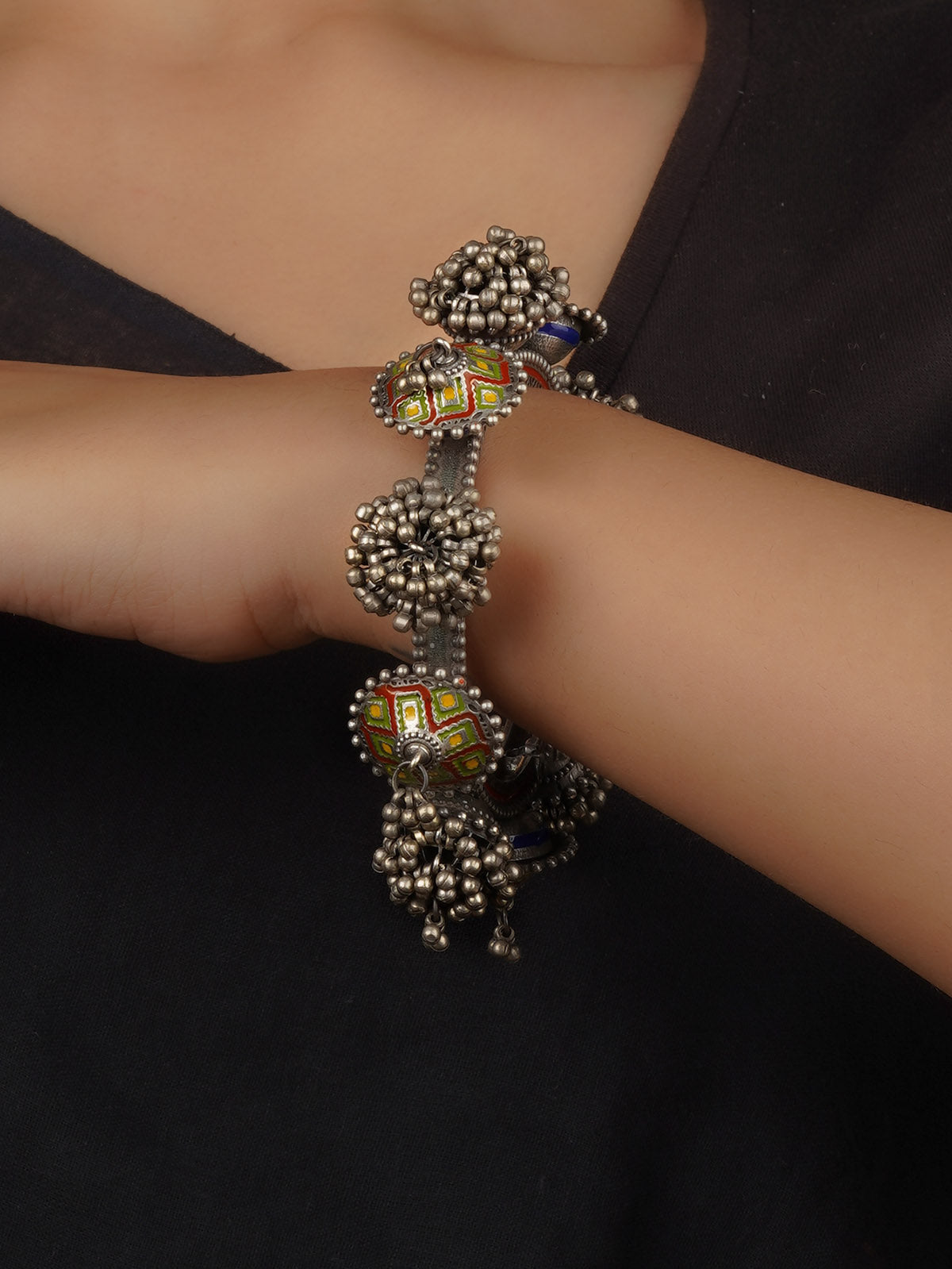 Multicolor Tribal Bangle (1 Piece) - EK-SFBANGLE55 | Mortantra