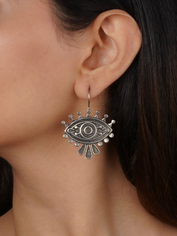 Grey Color Tribal Earrings - EK-SFEAR162