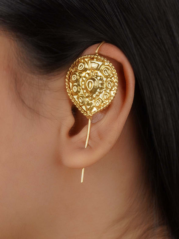 EK-SFEAR254G - Gold Plated Tribal Earrings
