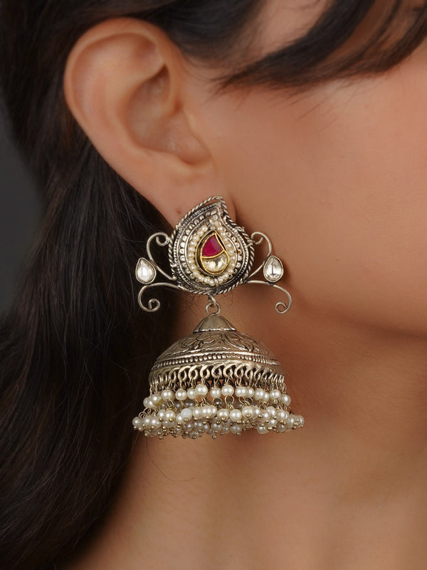 Pink Color Tribal Earrings - EK-SFEAR261