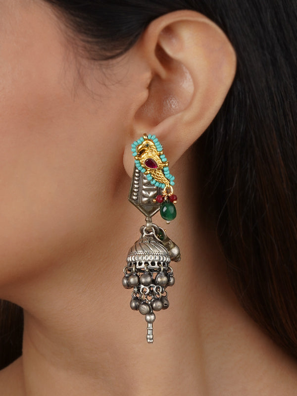 EK-SFEAR306  - Multicolor Tribal Earrings