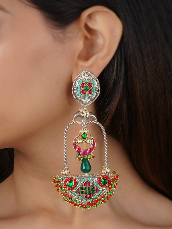 Multicolor Tribal Earrings - EK-SFEAR314SLM