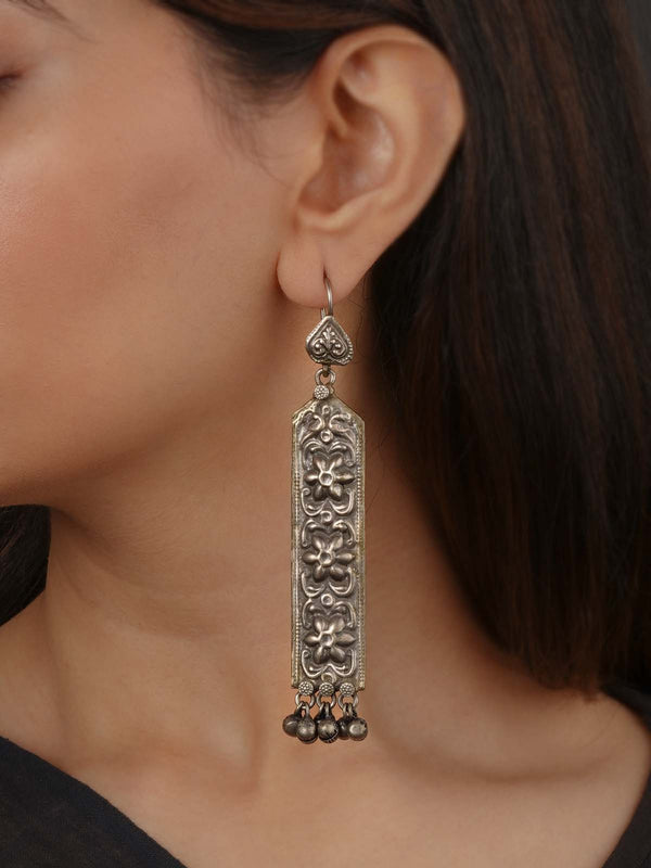 Grey Color Tribal Earrings - EK-SFEAR321