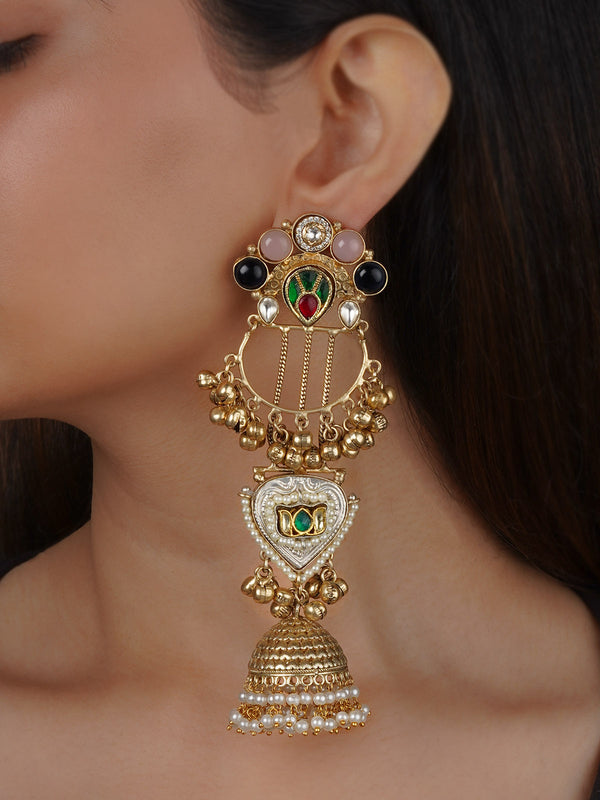 EK-SFEAR351 - Multicolor Tribal Earrings