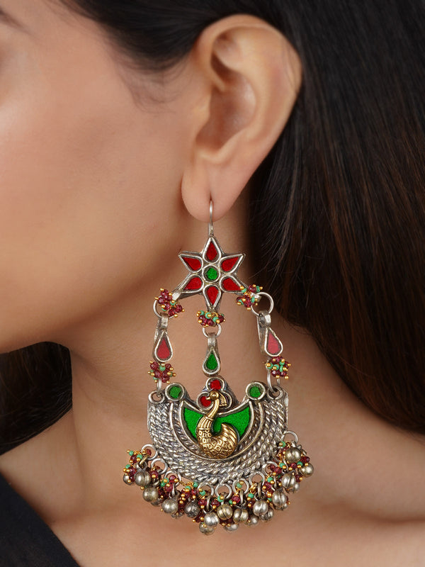 EK-SFEAR371 - Multicolor Tribal Earrings