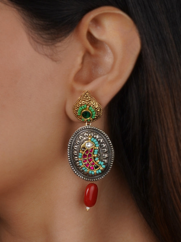 EK-SFEAR377M - Multicolor Tribal Earrings