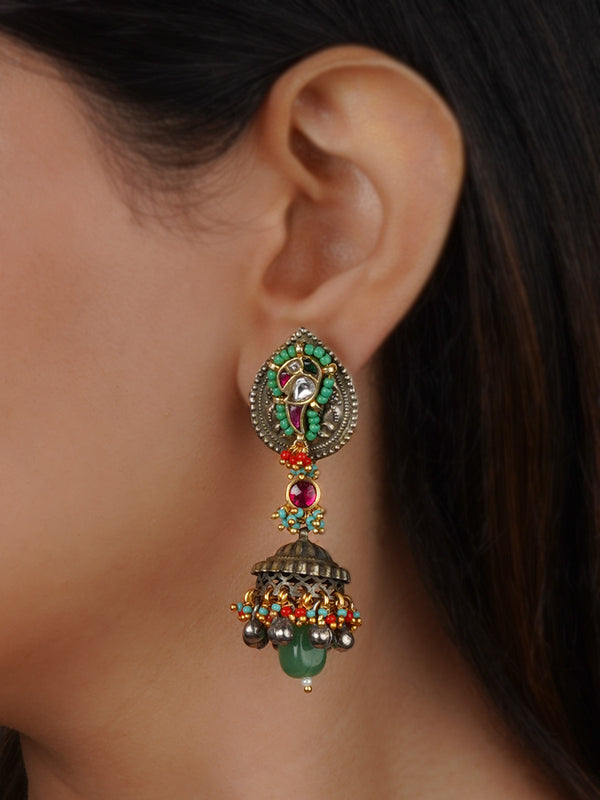 EK-SFEAR388M - Multicolor Tribal Earrings