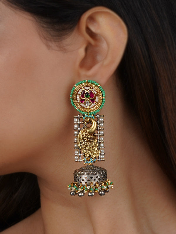 EK-SFEAR395 - Multicolor Tribal Earrings