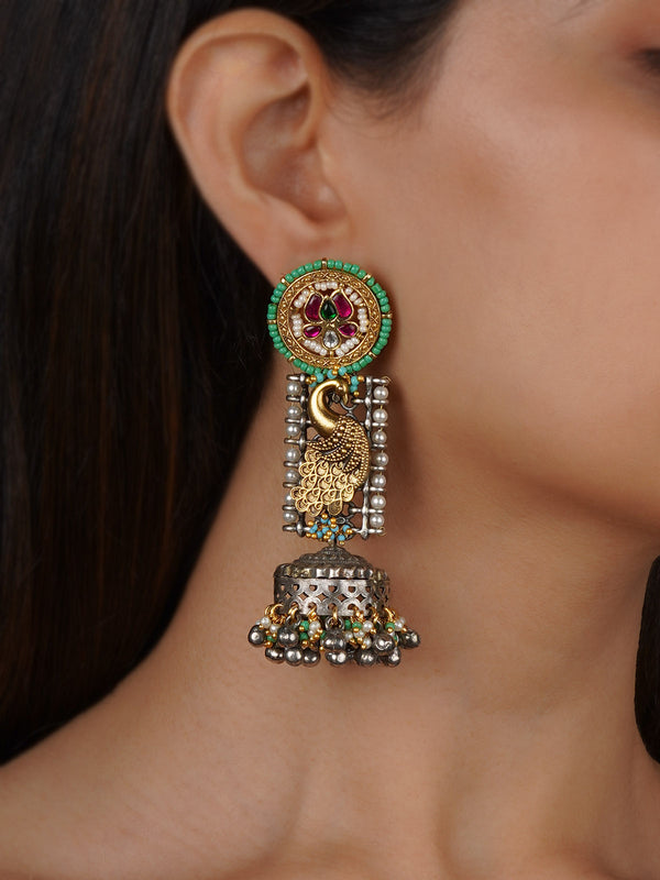 EK-SFEAR395 - Multicolor Tribal Earrings