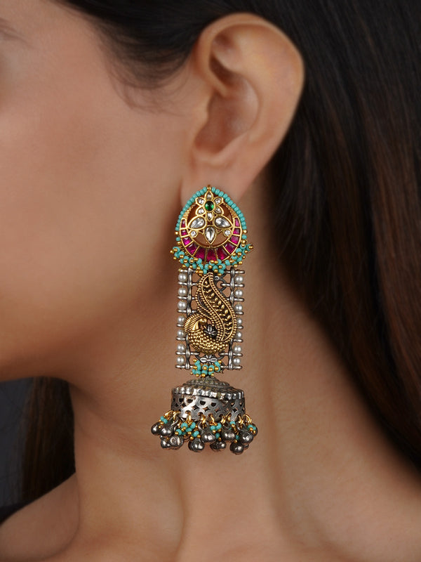 EK-SFEAR397M - Multicolor Tribal Earrings