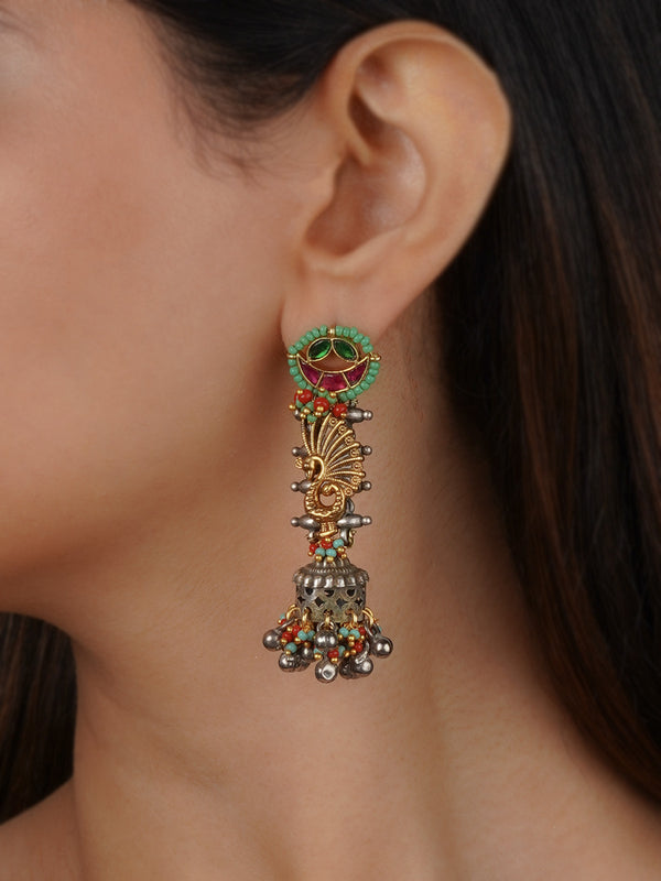 EK-SFEAR401M - Multicolor Tribal Earrings