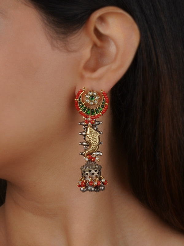 EK-SFEAR403M - Multicolor Tribal Earrings