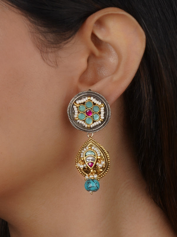 EK-SFEAR416M - Multicolor Tribal Earrings