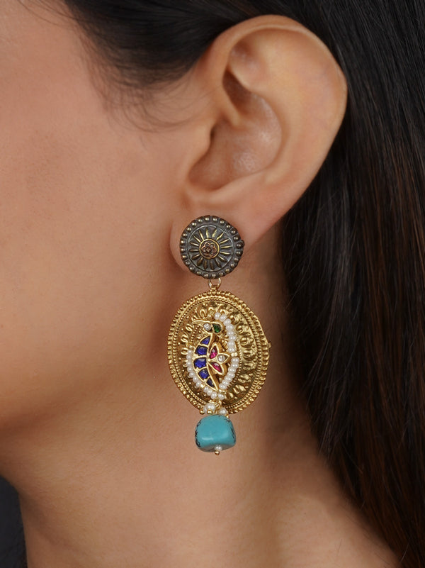 EK-SFEAR420M - Multicolor Tribal Earrings