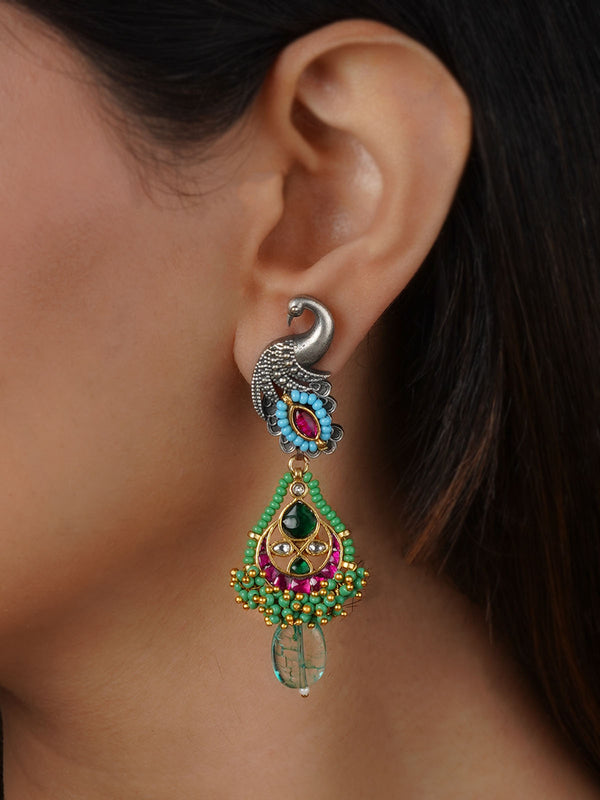 EK-SFEAR421M - Multicolor Tribal Earrings