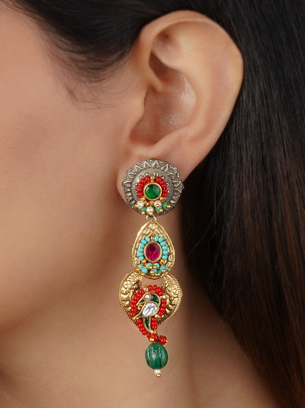 Multicolor Tribal Earrings - EK-SFEAR429M