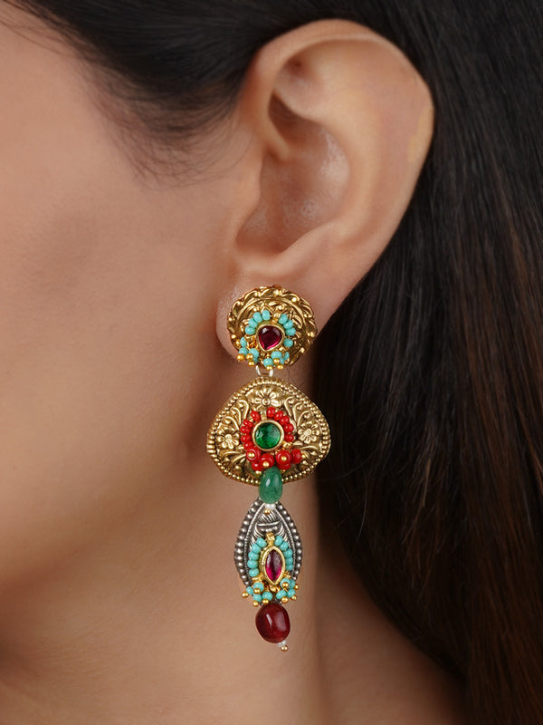 Multicolor Tribal Earrings - EK-SFEAR434