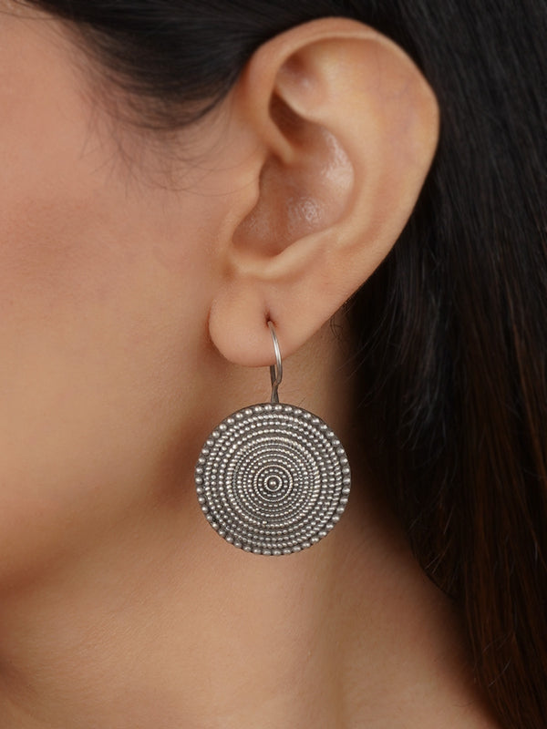 Grey Color Tribal Earrings - EK-SFEAR444